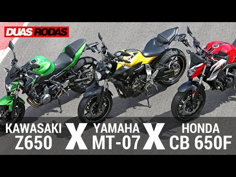Leia mais sobre o artigo COMPARATIVO | HONDA CB 650F x YAMAHA MT-07 x KAWASAKI Z650