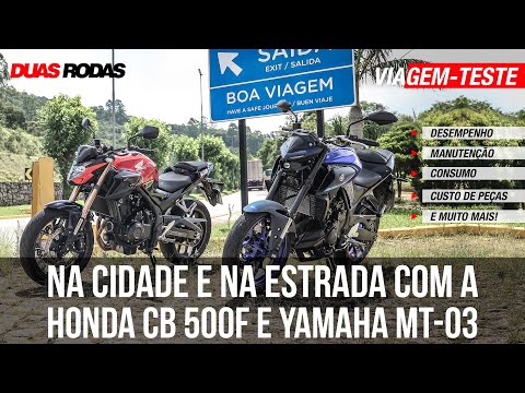 Leia mais sobre o artigo Viagem-teste comparativo entre Honda CB 500F e Yamaha MT-03, análise completa e custo de manutenção