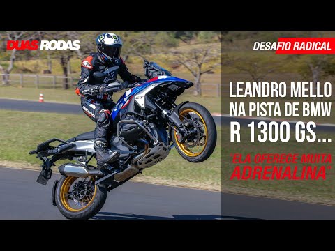 Leia mais sobre o artigo Desafio: Leandro Mello na pista de BMW R 1300 GS. Manobras radicais, adrenalina e muita eficiência
